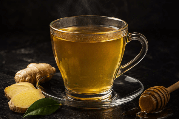 شاي أخضر بالزنجبيل والعسل